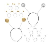 Abaodam 12pcs Glitter Ball Antenna Headband Springy Wire Costume Accessory for Space Theme Parties Dress-up Cosplay Martian Bug Antennae