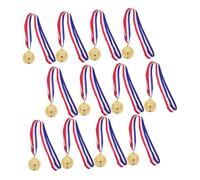 Abaodam 12Pcs Gold Medals for Sports Competitions School Awards Durable Honorary Prizes for Soccer and Classroom Ceremonies