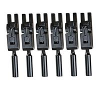 Abaodam 12pcs Guitar Bridge Saddle for Electric Guitar Metal Tremolo Bridge Saddle Locked String System for Six-string Replacement Musical Instrument Parts