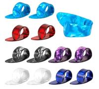 Abaodam 12Pcs Guitar Finger Picks Flat Thumb Picks Guitar Thumb s String Instrument Plectrums for Acoustic Banjo Ukulele