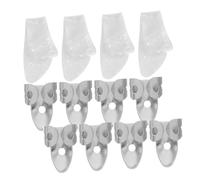 Abaodam 12pcs Guitar Thumb Picks and Finger Plectrums Set Metal and White Celluloid Ventilated Design for Acoustic Electric Guitar Banjo Ukulele Reduce Finger Fatigue Essential Music