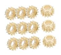 Abaodam 12pcs Guitar Tuning Pegs 1:14 Gear Ratio Metal Hexagonal Hole Sturdy Tuning Keys Not Easy to Break Practical for Acoustic and Classical Guitars in Golden