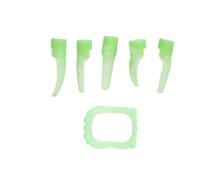 Abaodam 12pcs Halloween Luminous Teeth Fangs Caps with Glow the Dark Design and Plastic False Teeth for Party Spoof Costume Accessories