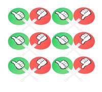 Abaodam 12pcs Handheld Answer Paddles Dual-sided Plastic Yes No Voting Tools Enhanced Interaction True False Simulation Classroom Activities for Teachers and Students