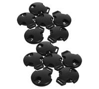 Abaodam 12pcs Heart-shaped Golf Tournament Counter Tags with Rotating Structure for Easy Identification, Sturdy Black Plastic Golfing Score Counter Labels, Golf Club Bag Accessories