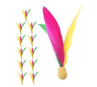 Abaodam 12Pcs High Elastic Rubber Head Shuttlecocks Durable Sport for Outdoor Fun Family Friendly Design Aerodynamic Stability for Adults Easy to Carry for Park Beach Backyard