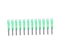 Abaodam 12pcs LED Arrow Nocks 6.2mm Shaft Fit Green Abs Material Luminous over 48 Hours Resistant with Batteries Included for Archery Hunting Accessories