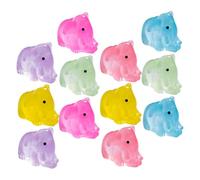 Abaodam 12pcs Luminous Mini Elephant Figurines Glow in Dark Resin Animals Colorful Micro Landscape Decor for Fairy Garden Dollhouse DIY Accessories and Sturdy