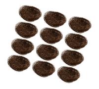 Abaodam 12pcs Mini Artificial Bird Nests 7cm Brown Faux Nest Ornaments for Easter Garden Decor and Micro Landscape Props