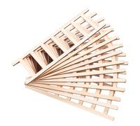 Abaodam 12pcs Mini Wooden Ladder Decor 15x5cm Tiny Dollhouse Staircase Model for Indoor Display DIY Miniature Dollhouse Accessories and Bookshelf Ornament