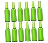 Abaodam 12pcs Miniature Dollhouse Mini Resin Beer Bottles Green Small Wine Bottle Models for Dollhouse Decoration and Playsets