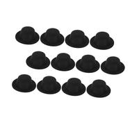 Abaodam 12pcs Miniature Top Hat Mini Doll Hat Tiny Snowman Crafts Decorative Mini DIY Handicraft Doll Accessories for Craft Projects