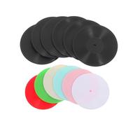 Abaodam 12pcs Miniature Vinyl Records for Dollhouse Decor Black and Solid Color Retro Record Models Decorative Props to Enhance Artistic Atmosphere and Inspire Creativity