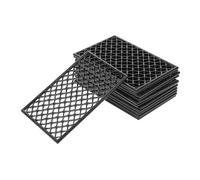 Abaodam 12pcs Miniature Yard Fencing Decorative Garden Border Panels for Kids Black Diy Fence Model Set Suitable for Fairy Gardens, Dollhouses, and Backyard Landscaping