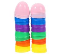 Abaodam 12pcs Multi-color 6cm Mini Openable Fillable Plastic Easter Eggs Set with Realistic Eggshell Design for Easter Party Favors and Candy Storage
