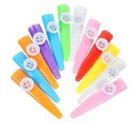 Abaodam 12Pcs Musical Kazoo Random Colors Lightweight Easy Play Instrument for Accompaniment with Guitar Ukulele Acoustic Random Color