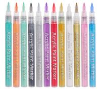 Abaodam 12pcs Nail Art Pens Set Multifunctional Manicure DIY Graffiti Pens with Comfortable Handle, Made of Sturdy Pp Material, for Home Use and Friends Who Love Nail Art