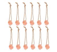 Abaodam 12pcs Natural Pink Salt Lick Blocks for Horses, Cattle, Deer Livestock, Mineral Salt Bricks 30-50g Each for Healthy Growth