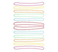 Abaodam 12pcs Neon Plastic Necklaces Retro Style Versatile Accessory Resistant to Breaking Assorted Colour for Carnival and Masquerade Party