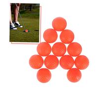 Abaodam 12pcs Orange Indoor Practice Golf Balls Lightweight Training Aids for Approach and Full Shot Exercise Soft Flight Training Balls for Home and Field Use