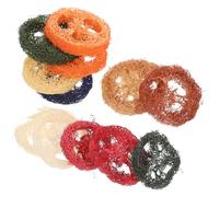 Abaodam 12Pcs Organic Natural Loofah Chew for Rabbits and Hamsters, Large Medium Size Pet Teeth Chews, Suitable for Guinea Pigs, Chinchillas, and Small Animals Random Color Random Color