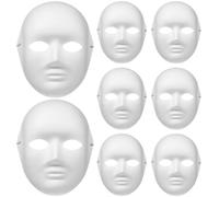 Abaodam 12pcs Paper Blank Mask, Female Full Face Diy Paintable Mask