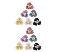 Abaodam 12pcs Pearl Design Manicure Jewelry Nail Charms Stylish Alloy DIY Nail Art Decorations Elegant Fashionable Accessories and Professionals Special Occasion Daily Life