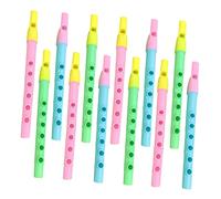 Abaodam 12pcs Plastic 6-hole Mini Recorder Flute Set for Children, Colorful Beginner Wind Instrument Suitable for Boys and Girls’ Music Learning Random Color