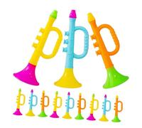 Abaodam 12pcs Plastic Stadium Horn Noisemaker for Sporting Events Trumpet Reusable Outdoor Party Cheer Props