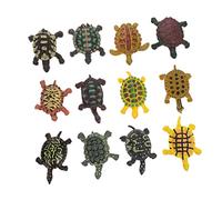 Abaodam 12Pcs Plastic Tortoise Model Realistic Life Aquarium Adornment Educational Science Plastic Ocean Animal Figures