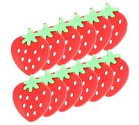 Abaodam 12Pcs Portable Tennis Racket Vibration Dampeners Shock Absorbing Silicone Tennis Accessories for Outdoor Sports Strawberry Design