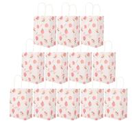 Abaodam 12pcs Printed Paper Tote Bags for Birthday Party Or Wedding, Delicate Paper Storage Pouches and Candy Bags, for Wrapping Presents and Party Supplies
