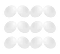 Abaodam 12Pcs Realistic Fake Bird Eggs Simulation Hatching Props for Parrots Pigeons and Finches for Nesting Breeding and Cage Decoration