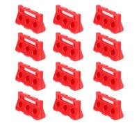 Abaodam 12pcs Red Plastic Traffic Fences Road Barrier Set for Early Education Miniature Traffic Fence Models with Road Cones Suitable for Pretend Play and Cognitive Learning