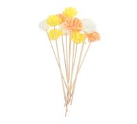 Abaodam 12pcs Reed Diffuser Flower Sticks Realistic Paper Simulation for Essential Oil Refill Home Fragrance Freshener Decorative Aromatherapy Reeds in Yellow Orange