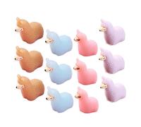 Abaodam 12pcs Resin Miniature Alpaca Figurines Mixed Color Realistic Animal Ornaments for Garden Car Balcony Decoration Lightweight Craft Models