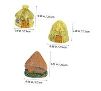 Abaodam 12pcs Resin Miniature Cottage Figurines for Micro Landscape Flowerpot House Decor Compact Cartoon Style Garden Accessories for Terrarium Bonsai and Fairy Gardens