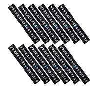 Abaodam 12Pcs Reusable Aquarium Thermometer Strips - Liquid Crystal Temperature Measuring Stickers for Fish Tank and Terrarium - High Temp Sensitive Stick-On Temperature Tape for Indoor