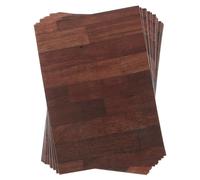 Abaodam 12pcs Scale Miniature Dollhouse Wood Grain Flooring and Wallpaper Stickers Self Adhesive Peel and Stick Dollhouse Accessories for Mini Houses