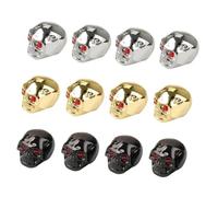 Abaodam 12pcs Skull Head Electric Guitar Knobs Metal Potentiometer Caps for Volume Control Easy Installation Suitable for Electric Guitar Bass