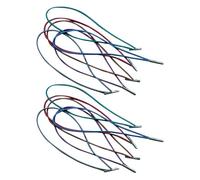 Abaodam 12pcs Stretchy Spring Band Elastic Journal Strap with Nylon and Metal Material Simple Design Elastic Band for Notebooks for Travel Planners and Scrapbooks