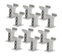 Abaodam 12pcs Train Bridge Pier Track Railway Accessories Multilayer Support Risers High Level Blocks Railway Track Fittings Compatible with All Major Brands