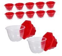 Abaodam 12pcs Transparent Self-watering Plant Pots with Automatic Water Absorption for Indoor Gardening Plastic Flower Planters with Clear for Effortless Plant Care and Root Monitoring