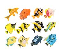 Abaodam 12pcs Tropical Fish Models Realistic Sea Ocean Animals for Aquarium Decor Safe Material Vibrant Colors for Enhancing Fish Tank Aesthetics