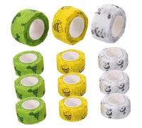 Abaodam 12Rolls Self Wrap Tape Patterned Athletic Finger Protection Breathable Non Woven for Sports Injuries Care and Manual Operation Bees