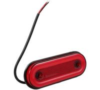 Abaodam 12v/24v Red Oval LED Truck Side Marker Light Assembly Trailer Running Signal Lamp for Camper Van Lorry Caravan Transport Safety