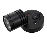 Abaodam 12v 3w Warm White LED Reading Light for Rv Motorhome Boat, Black Low Voltage Universal Ceiling and Wall Mounted Spotlight for Touring and Bedside Use