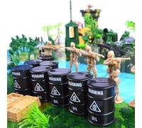 Abaodam 130pcs Military Model Set Sand Table Soldiers Simulation Playset for Boys Action Figures Army Scene