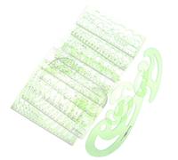 Abaodam 13Pcs Architect Scales Engineering Rulers Plastic Drawing Rulers Shapes Light Green PET Material Measuring and Drawing Tools for Students and Architects Outdoor Office Use