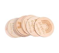 Abaodam 13pcs Double-Sided Monthly Cards Wooden Photo Props for Newborn Growth Memories Rainbow Design for Birth Month Photography Keepsakes